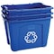 Rubbermaid Commercial 14 gal Rectangular 14-gallon Recycling Box, Blue, Polyethylene RCP571473BE - alternate 3